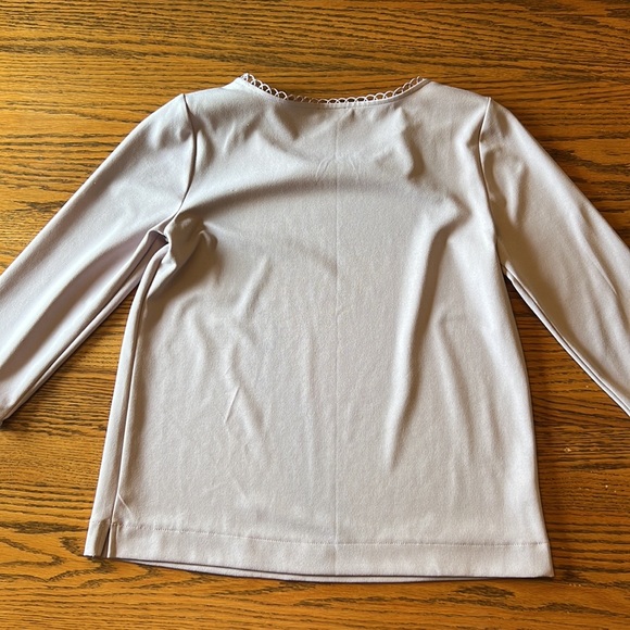 Ann Taylor Factory 3/4 sleeve lavender blouse - Picture 2 of 4